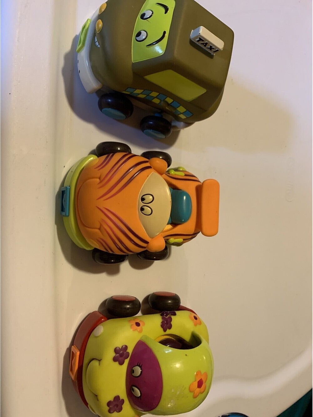 Lot of 3 Just B You Pull Back Cars: Convertible, Bug, Taxi